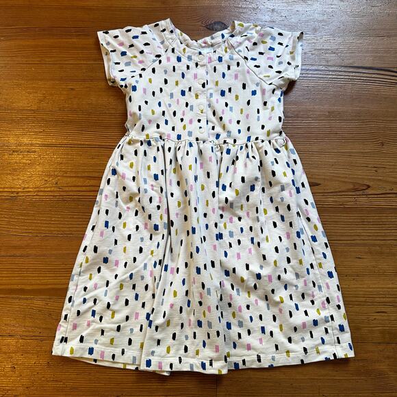 Hanna Andersson white colorful spotted short sleeve dress SIZE 12 - Picture 1 of 5